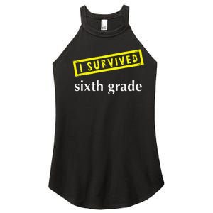 I Survived Sixth Grade Graduation Teacher Present Women's Perfect Tri Rocker Tank