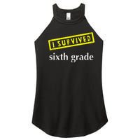 I Survived Sixth Grade Graduation Teacher Present Women's Perfect Tri Rocker Tank