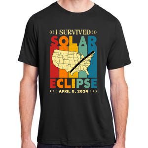 I Survived Solar Eclipse April 8 2024 Adult ChromaSoft Performance T-Shirt