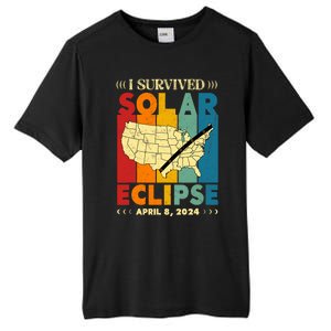 I Survived Solar Eclipse April 8 2024 Tall Fusion ChromaSoft Performance T-Shirt