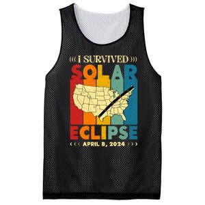 I Survived Solar Eclipse April 8 2024 Mesh Reversible Basketball Jersey Tank