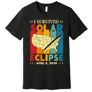 I Survived Solar Eclipse April 8 2024 Premium T-Shirt