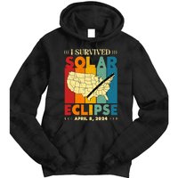 I Survived Solar Eclipse April 8 2024 Tie Dye Hoodie