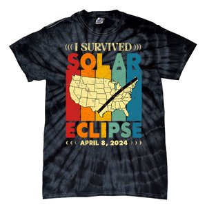 I Survived Solar Eclipse April 8 2024 Tie-Dye T-Shirt