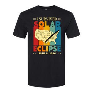 I Survived Solar Eclipse April 8 2024 Softstyle CVC T-Shirt