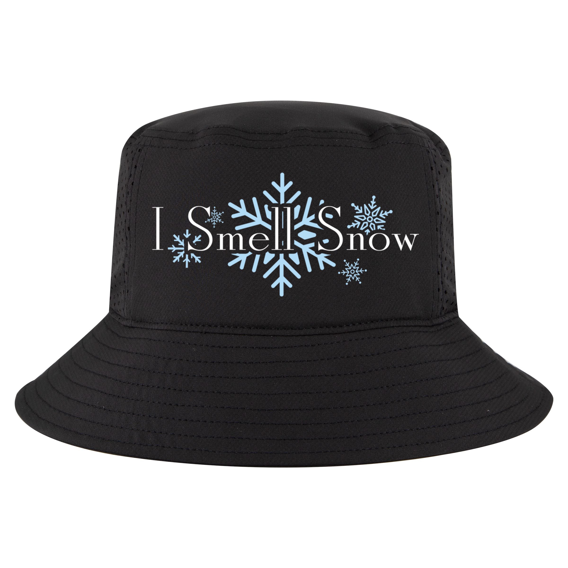I Smell Snow Winter Christmas Holiday Snowflake Cool Comfort Performance Bucket Hat