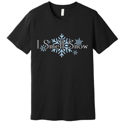 I Smell Snow Winter Christmas Holiday Snowflake Premium T-Shirt