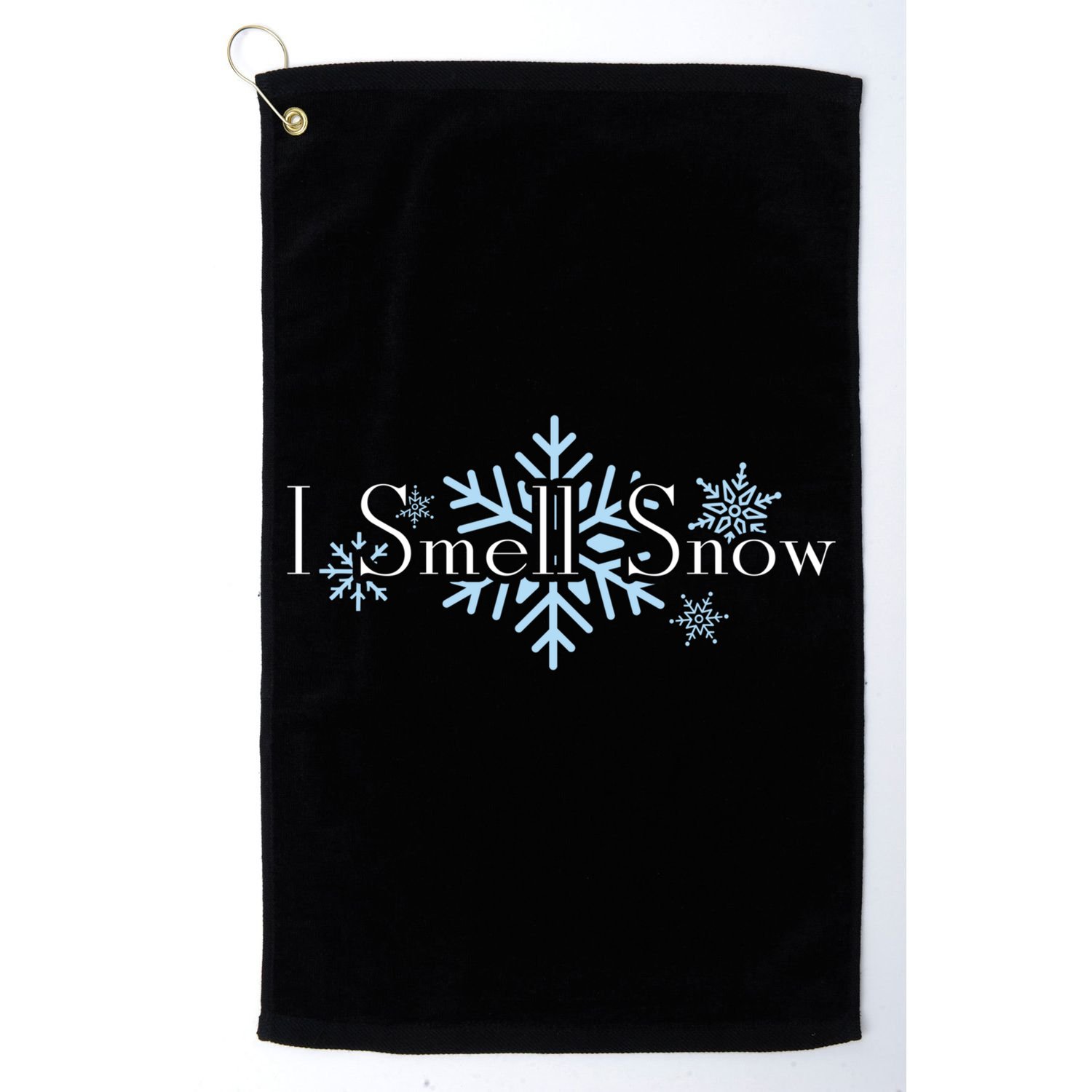 I Smell Snow Winter Christmas Holiday Snowflake Golf Towel