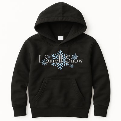 I Smell Snow Winter Christmas Holiday Snowflake Kids Hoodie