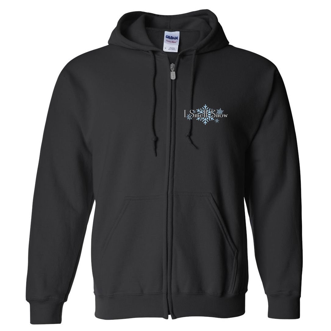 I Smell Snow Winter Christmas Holiday Snowflake Full Zip Hoodie