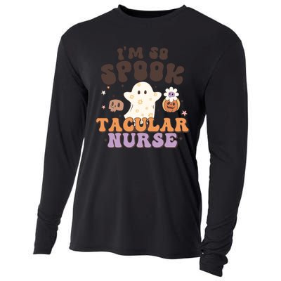 Im So Spooky Tacular Nurse Halloween Gift Cooling Performance Long Sleeve Crew