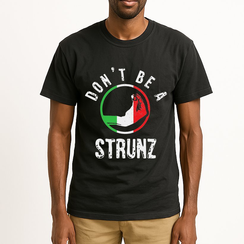 Italian Slang Strunz Hand Gesture Swear Curse Joke Gag Tall T-Shirt