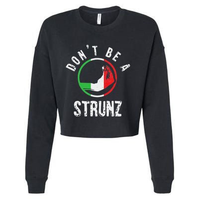 Italian Slang Strunz Hand Gesture Swear Curse Joke Gag Cropped Pullover Crew