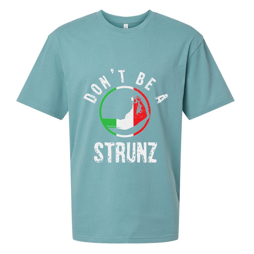 Italian Slang Strunz Hand Gesture Swear Curse Joke Gag Sueded Cloud Jersey T-Shirt