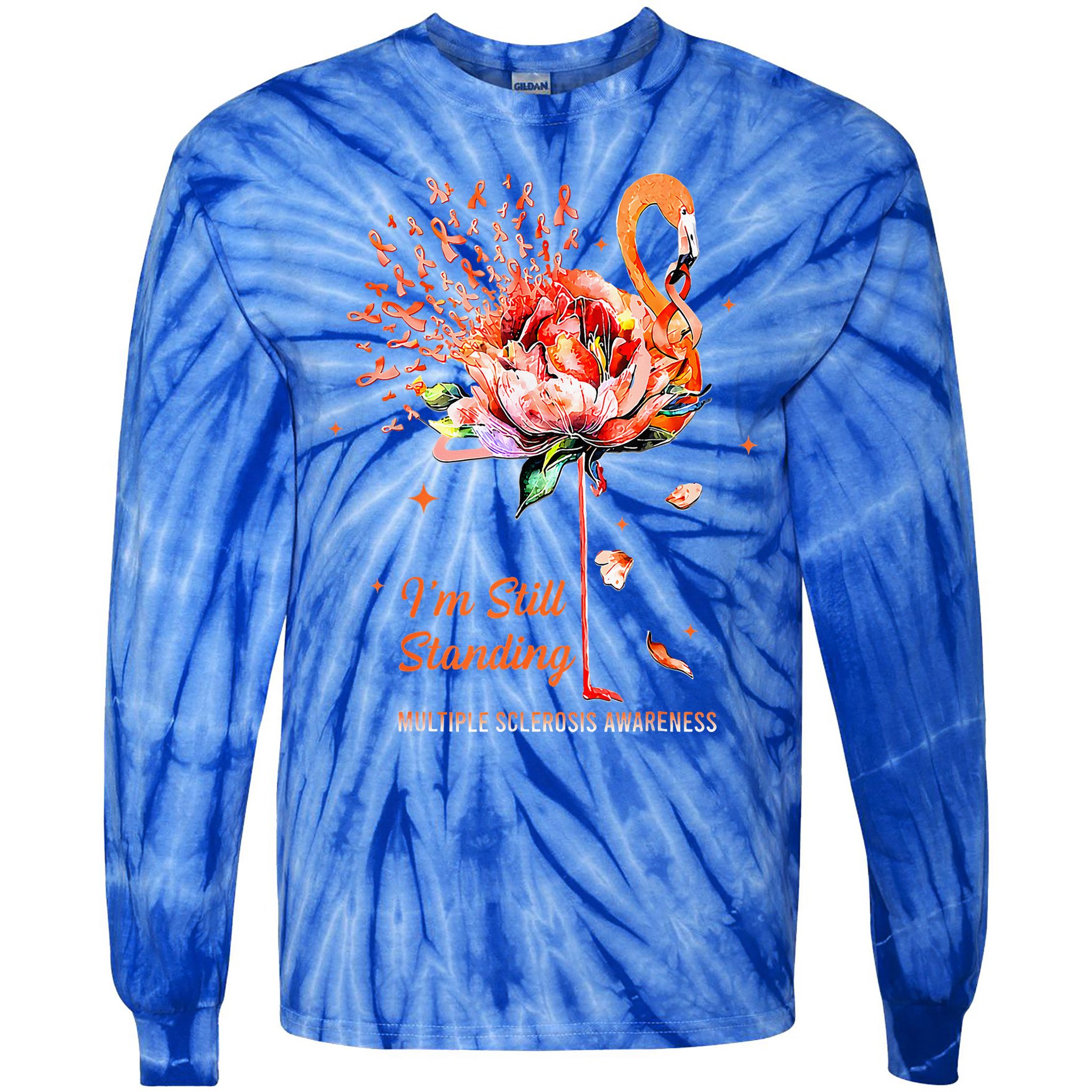  I’m Still Standing MS Warrior Tie-Dye Long Sleeve Shirt