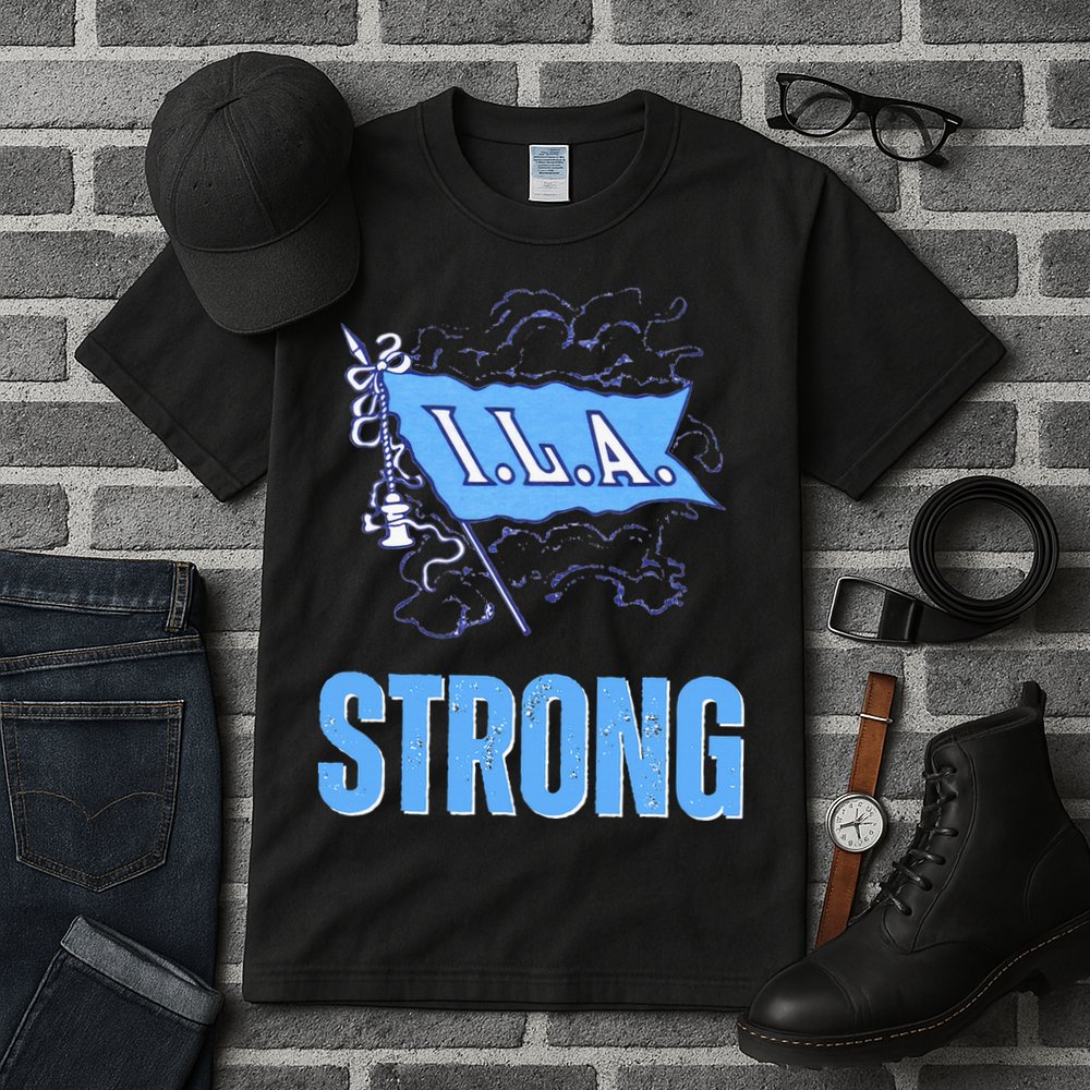 Ila Strong Strike Longshoremen Union Port Workers Union Tall T-Shirt