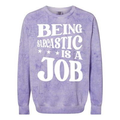 Irony Sarcasm Sarcastic Humor Ironic Irony Colorblast Crewneck Sweatshirt