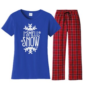 I Smell Snow Funny Christmas Gift Women's Flannel Pajama Set