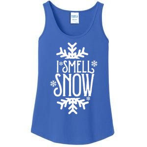 I Smell Snow Funny Christmas Gift Ladies Essential Tank