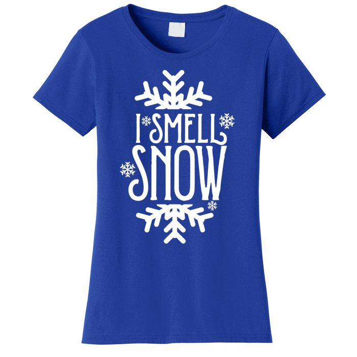 I Smell Snow Funny Christmas Gift Women's T-Shirt