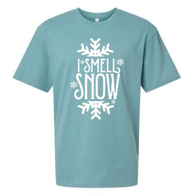 I Smell Snow Funny Christmas Gift Sueded Cloud Jersey T-Shirt