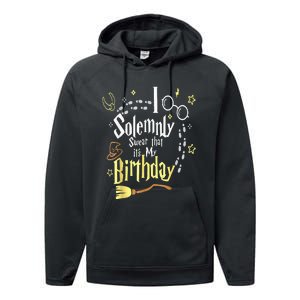 I Solemnly Swear That It's My Birthday Funny Performance Fleece Hoodie