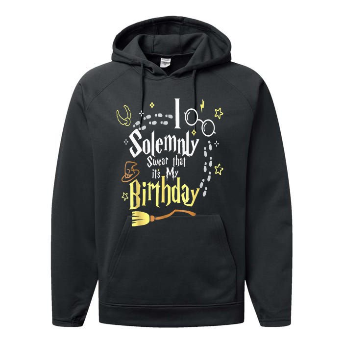 I Solemnly Swear That It's My Birthday Funny Performance Fleece Hoodie