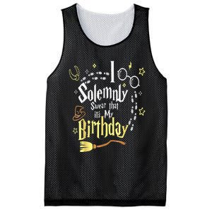 I Solemnly Swear That It's My Birthday Funny Mesh Reversible Basketball Jersey Tank