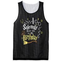 I Solemnly Swear That It's My Birthday Funny Mesh Reversible Basketball Jersey Tank