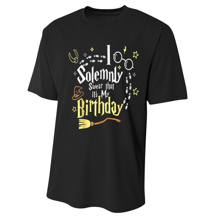 I Solemnly Swear That It's My Birthday Funny Performance Sprint T-Shirt