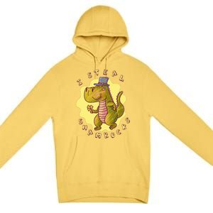 I Steal Shamrocks Dinosaur Premium Pullover Hoodie