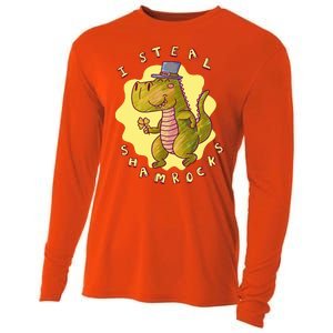 I Steal Shamrocks Dinosaur Cooling Performance Long Sleeve Crew