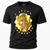 I Steal Shamrocks Dinosaur Cooling Performance Crew T-Shirt