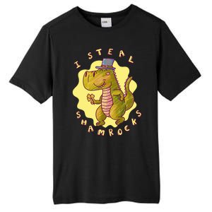 I Steal Shamrocks Dinosaur Tall Fusion ChromaSoft Performance T-Shirt