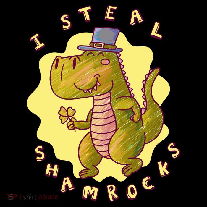 I Steal Shamrocks Dinosaur Drawstring Bag