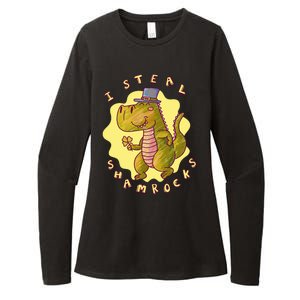 I Steal Shamrocks Dinosaur Womens CVC Long Sleeve Shirt