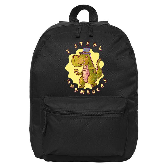I Steal Shamrocks Dinosaur 16 in Basic Backpack