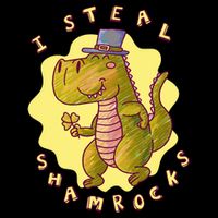 I Steal Shamrocks Dinosaur 16 in Basic Backpack