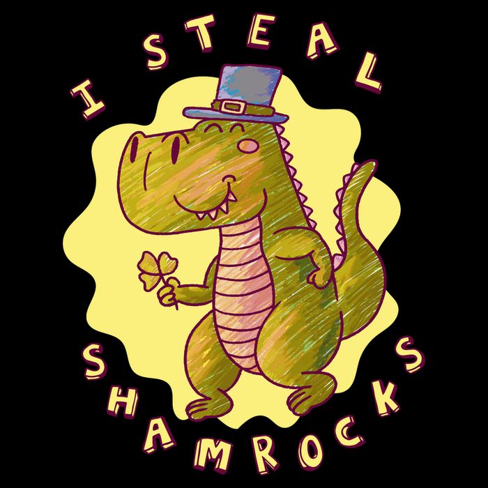 I Steal Shamrocks Dinosaur 16 in Basic Backpack