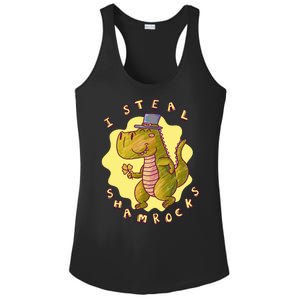 I Steal Shamrocks Dinosaur Ladies PosiCharge Competitor Racerback Tank