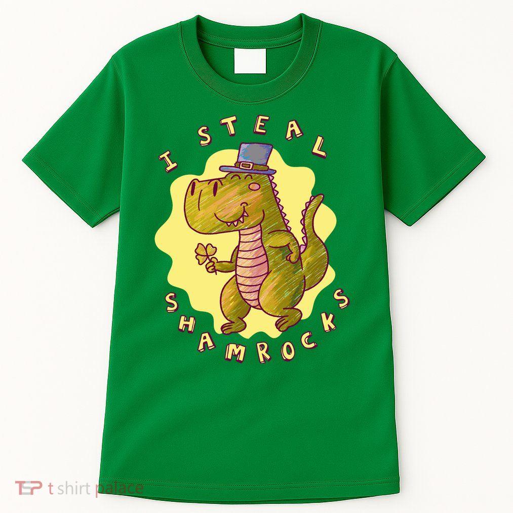 I Steal Shamrocks Dinosaur Tall T-Shirt