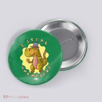 I Steal Shamrocks Dinosaur Button