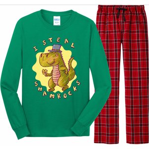 I Steal Shamrocks Dinosaur Long Sleeve Pajama Set