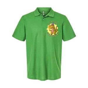 I Steal Shamrocks Dinosaur Softstyle Adult Sport Polo