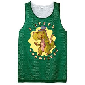 I Steal Shamrocks Dinosaur Mesh Reversible Basketball Jersey Tank