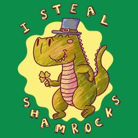 I Steal Shamrocks Dinosaur Toddler Hoodie