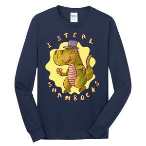 I Steal Shamrocks Dinosaur Tall Long Sleeve T-Shirt