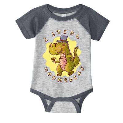 I Steal Shamrocks Dinosaur Infant Baby Jersey Bodysuit