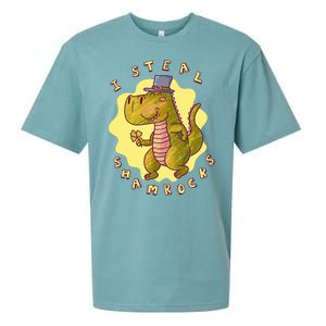 I Steal Shamrocks Dinosaur Sueded Cloud Jersey T-Shirt