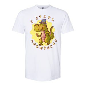 I Steal Shamrocks Dinosaur Softstyle CVC T-Shirt